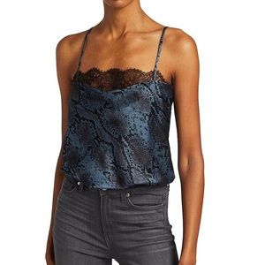 Cami NYC blue snakeskin bodysuit 
NWT 
Size small